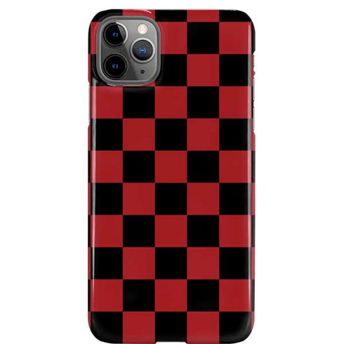 Red and Black Checkerboard iPhone Cases
