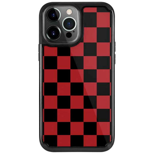 Red and Black Checkerboard iPhone Cases