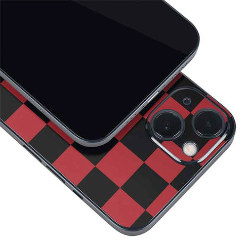 Red and Black Checkerboard iPhone Skins