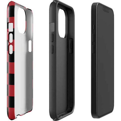 Red and Black Checkerboard iPhone 15 Impact Case