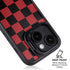 Red and Black Checkerboard iPhone 15 Kickstand Case
