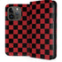 Red and Black Checkerboard iPhone 15 Pro Folio Case