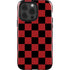 Red and Black Checkerboard iPhone 15 Pro Impact Case