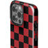 Red and Black Checkerboard iPhone 15 Pro Impact Case