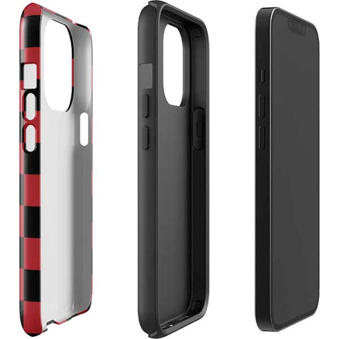 Red and Black Checkerboard iPhone 15 Pro Impact Case