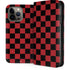 Red and Black Checkerboard iPhone Cases
