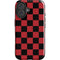 Red and Black Checkerboard iPhone 16 Impact Case