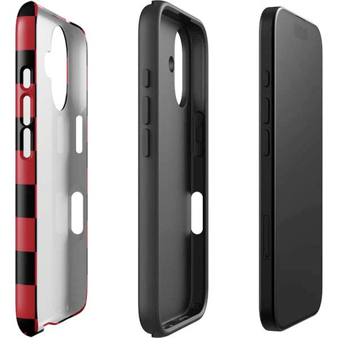 Red and Black Checkerboard iPhone 16 Impact Case