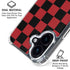 Red and Black Checkerboard iPhone 16 Plus Clear Case