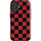 Red and Black Checkerboard iPhone 16 Plus Impact Case