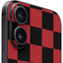 Red and Black Checkerboard iPhone 16 Plus Skin