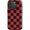 Red and Black Checkerboard iPhone 16 Pro Impact Case