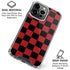 Red and Black Checkerboard iPhone 16 Pro Max Clear Case