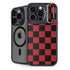 Red and Black Checkerboard iPhone 16 Pro Max Kickstand Case