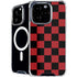 Red and Black Checkerboard iPhone 16 Pro Max MagSafe Case