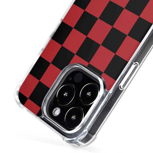 Red and Black Checkerboard iPhone 16 Pro Max MagSafe Case