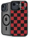 Red and Black Checkerboard iPhone 16e Kickstand Case