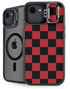 Red and Black Checkerboard iPhone 16e Kickstand Case
