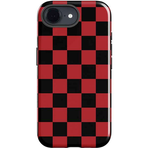 Red and Black Checkerboard iPhone 16e Impact Case