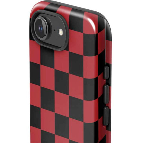 Red and Black Checkerboard iPhone 16e Impact Case