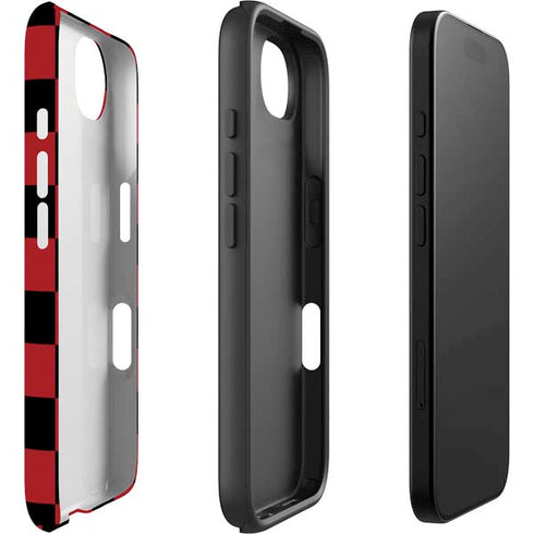 Red and Black Checkerboard iPhone 16e Impact Case