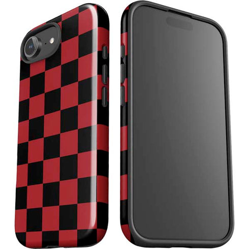 Red and Black Checkerboard iPhone 16e Impact Case