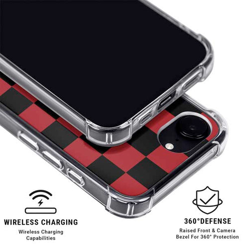 Red and Black Checkerboard iPhone 16e MagSafe Case