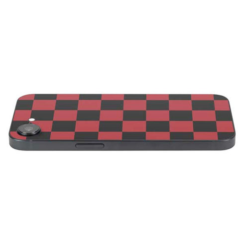 Red and Black Checkerboard iPhone 16e Skin