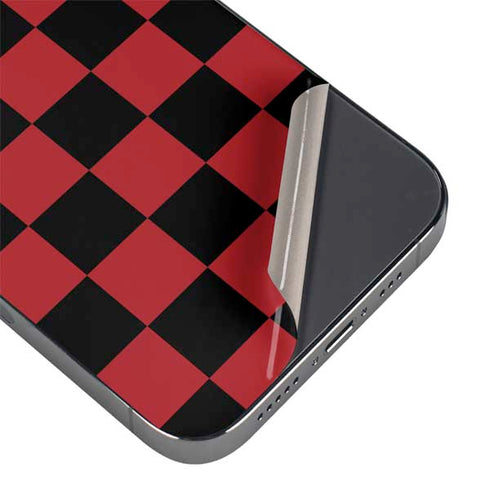 Red and Black Checkerboard iPhone 16e Skin