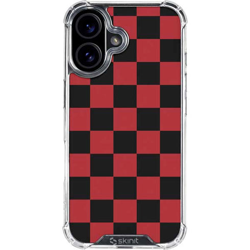 Red and Black Checkerboard iPhone 17 Clear Case