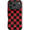 Red and Black Checkerboard iPhone 18 Pro Impact Case