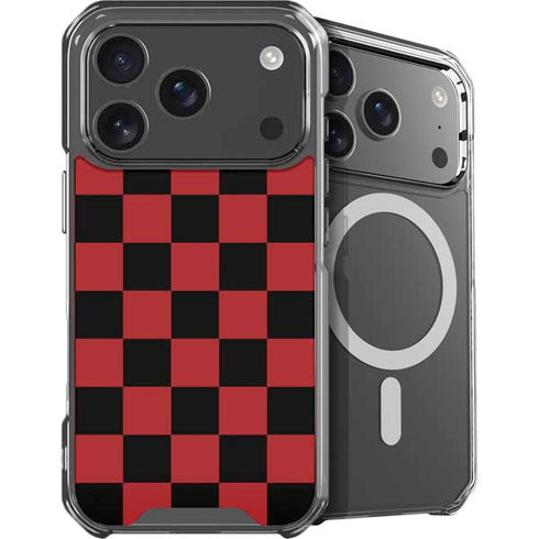 Red and Black Checkerboard iPhone 18 Pro MagSafe Case