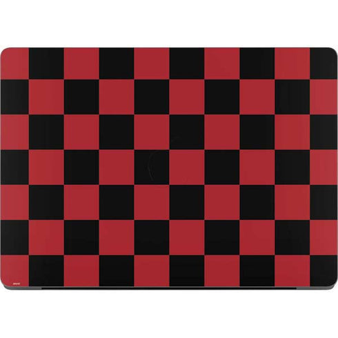 Red and Black Checkerboard Apple MacBook Pro 14-inch Skin