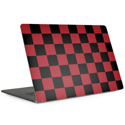 Red and Black Checkerboard MacBook Skins