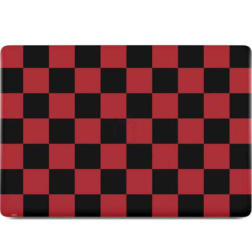 Red and Black Checkerboard MacBook Skins