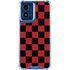 Red and Black Checkerboard Moto G 5G (2024) Clear Case