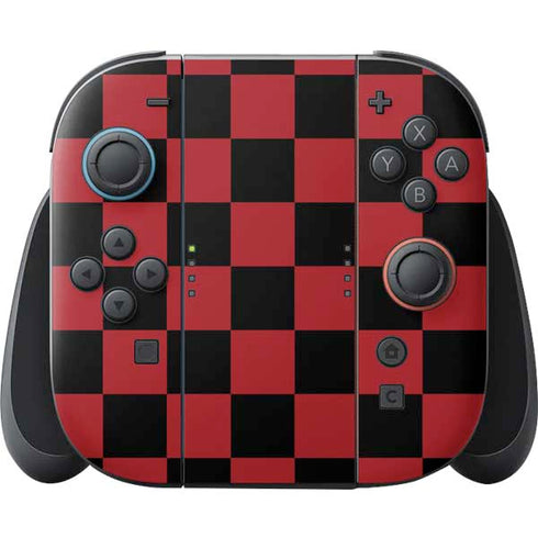 Red and Black Checkerboard Nintendo Switch 2 (2025) Joy-Con Controller Skin