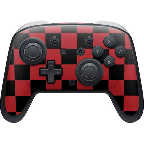 Red and Black Checkerboard Nintendo Skins