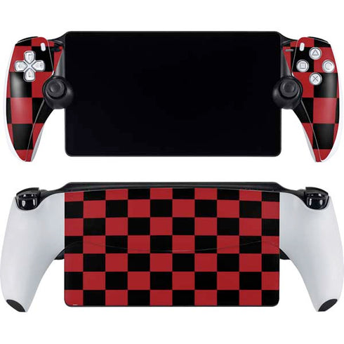Red and Black Checkerboard PlayStation Portal Remote Player Skin