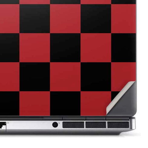 Red and Black Checkerboard Dell Precision Skin