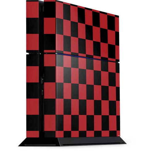 Red and Black Checkerboard PlayStation PS4 Skins