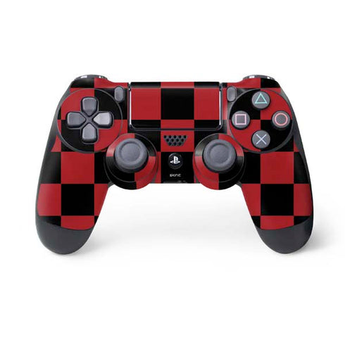 Red and Black Checkerboard PlayStation PS4 Skins