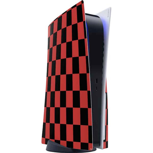 Red and Black Checkerboard PlayStation PS5 Skins