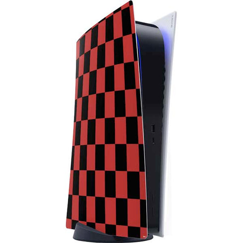 Red and Black Checkerboard PlayStation PS5 Skins
