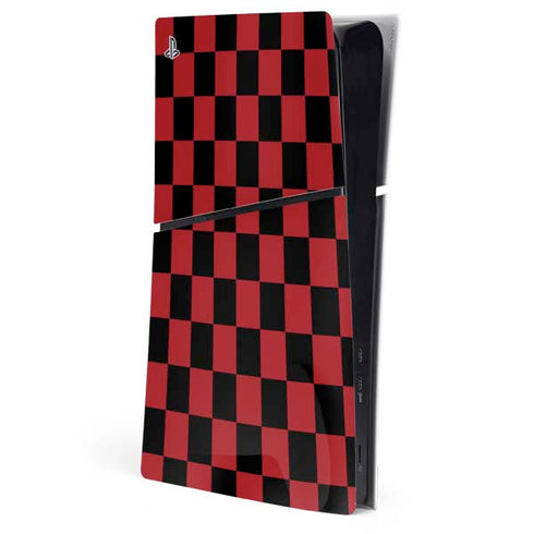 Red and Black Checkerboard PlayStation PS5 Skins
