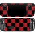 Red and Black Checkerboard Steam Deck Handheld Gaming Computer OLED Skin