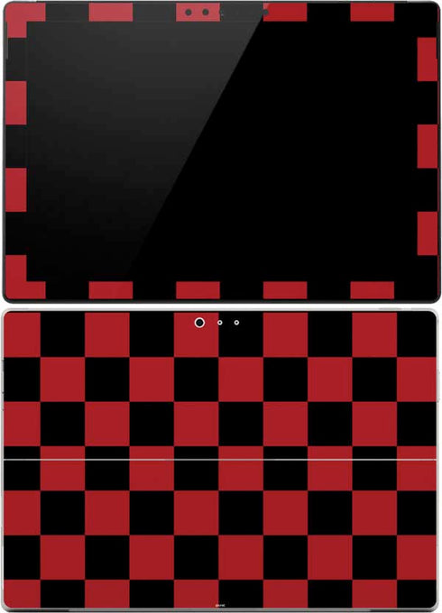 Red and Black Checkerboard Surface Pro (2017) Skin