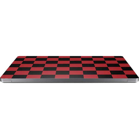 Red and Black Checkerboard Laptop Skins