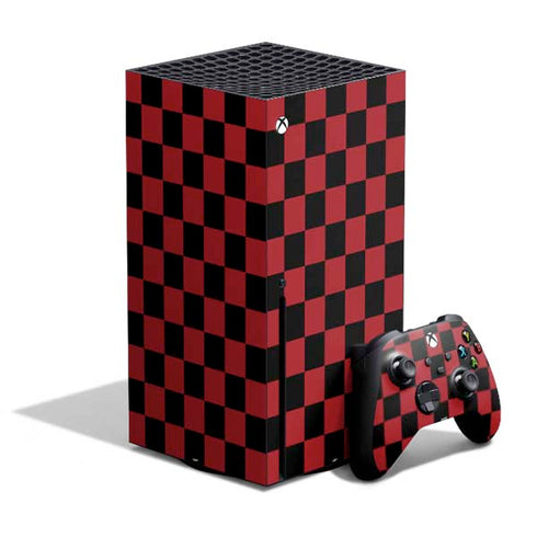 Red and Black Checkerboard Xbox Series X Skins