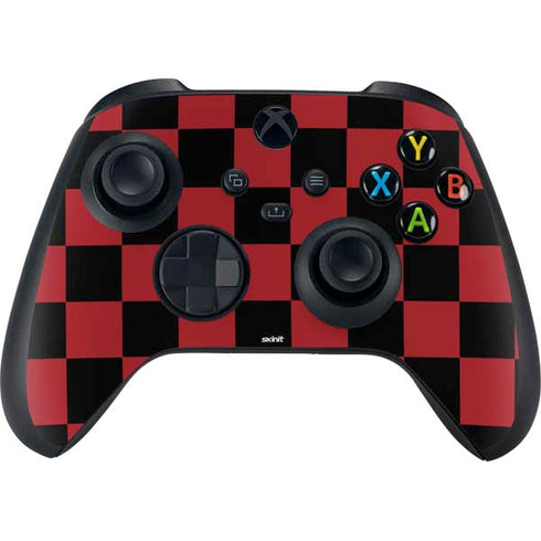 Red and Black Checkerboard Xbox Series X Skins
